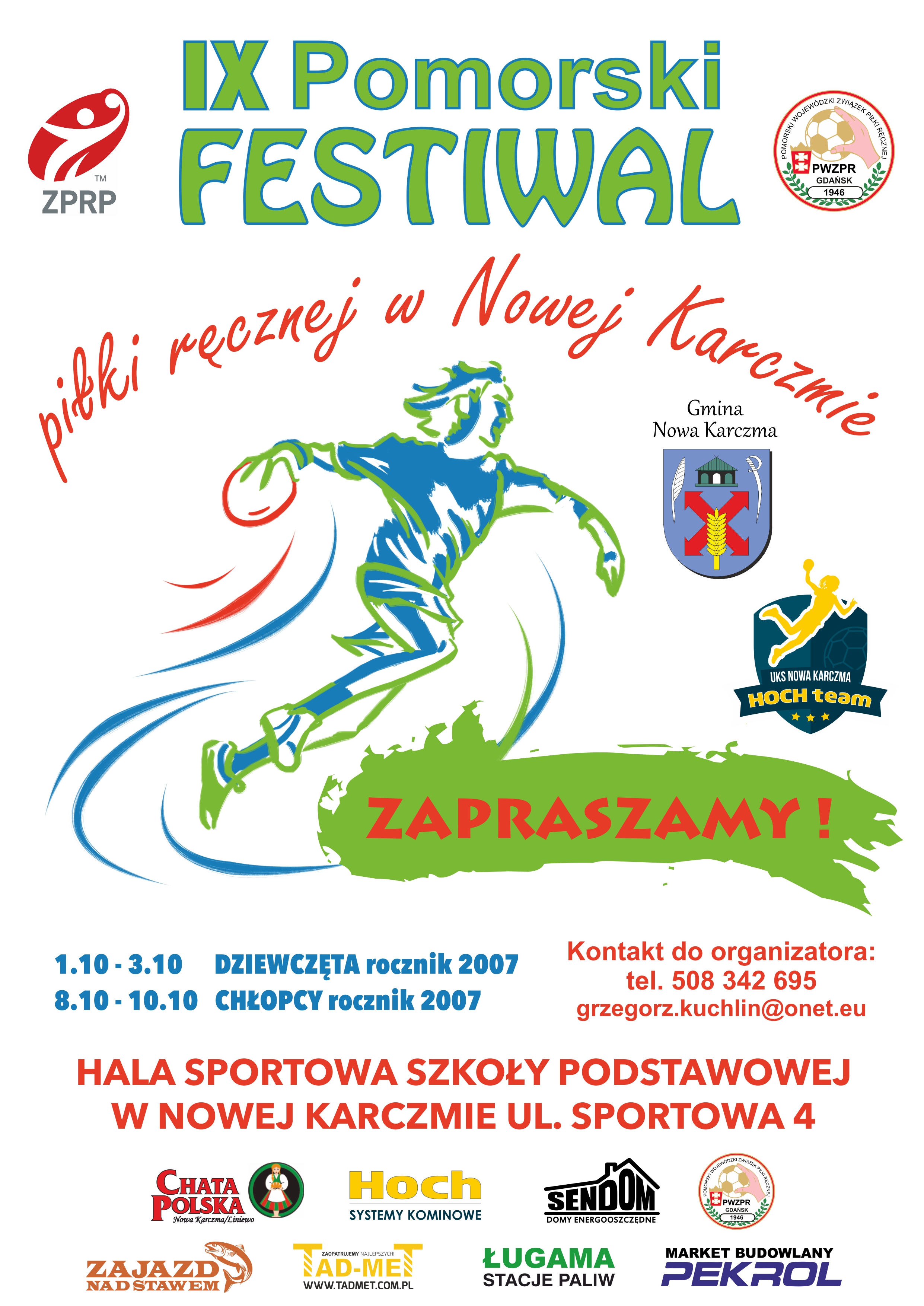 IX Pomorski Festiwal Piłki Ręcznej w Nowej Karczmie