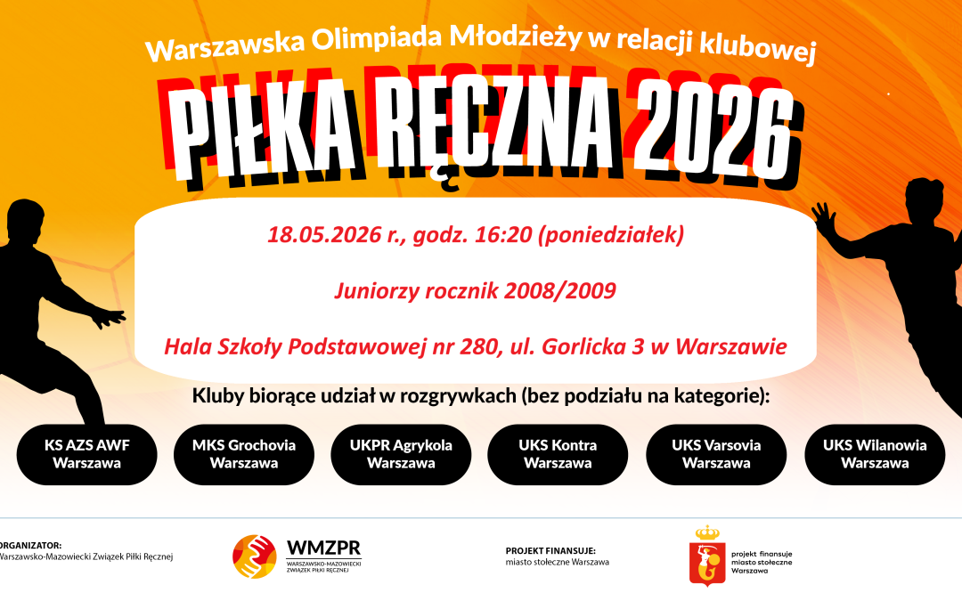 Juniorzy zagrają o Mistrzostwo Warszawy