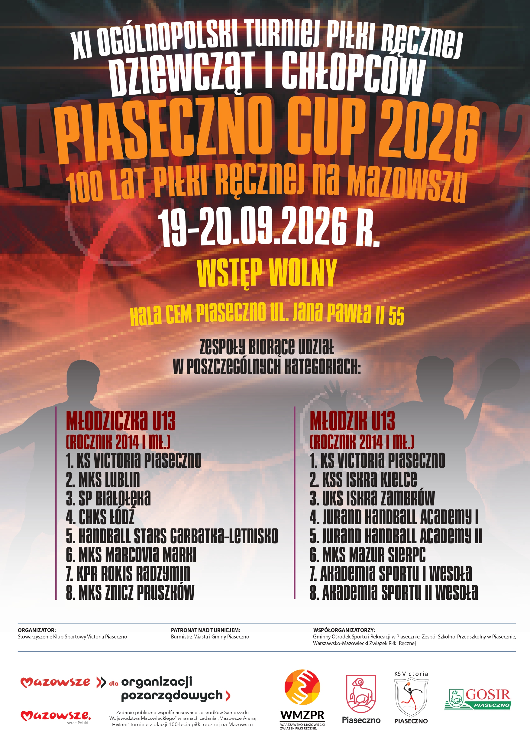 Piaseczno CUP 2026 – plakat A3